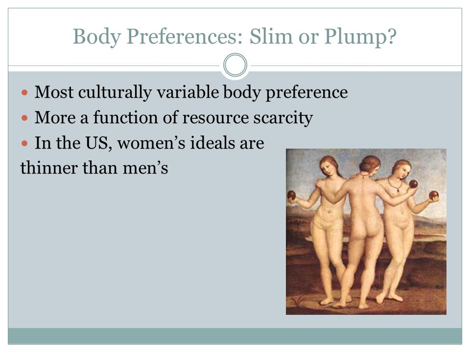 Body Preferences: Slim or Plump.