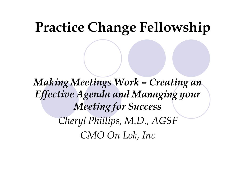 making meetings work creating an effective agenda and managing making an agenda
