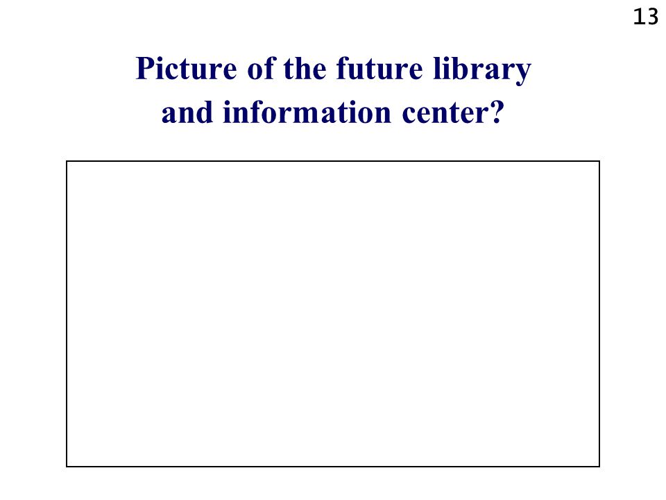 13 Picture of the future library and information center