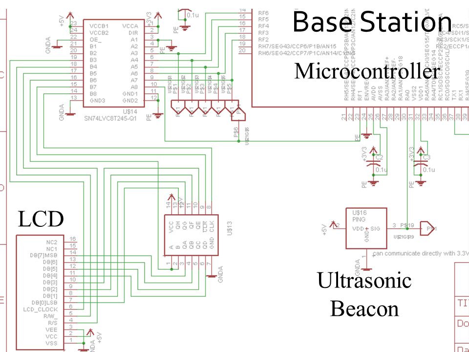Base Station LCD Microcontroller Ultrasonic Beacon