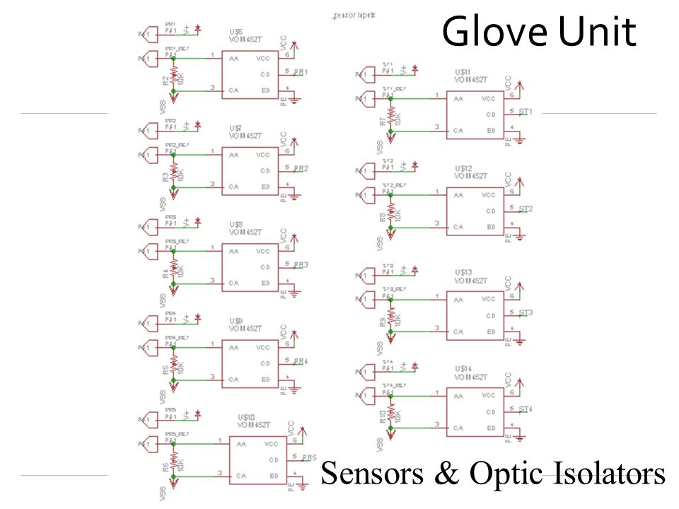 Glove Unit Sensors & Optic Isolators