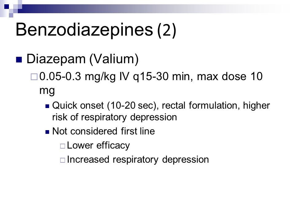 Adults dose diazepam maximum