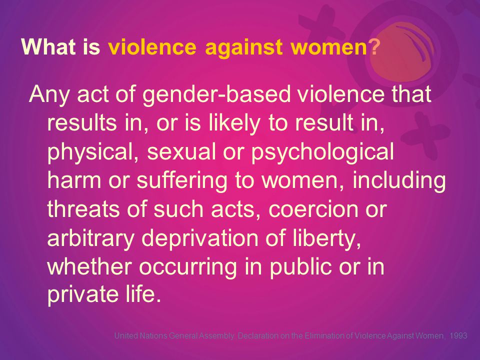 What is violence against women.