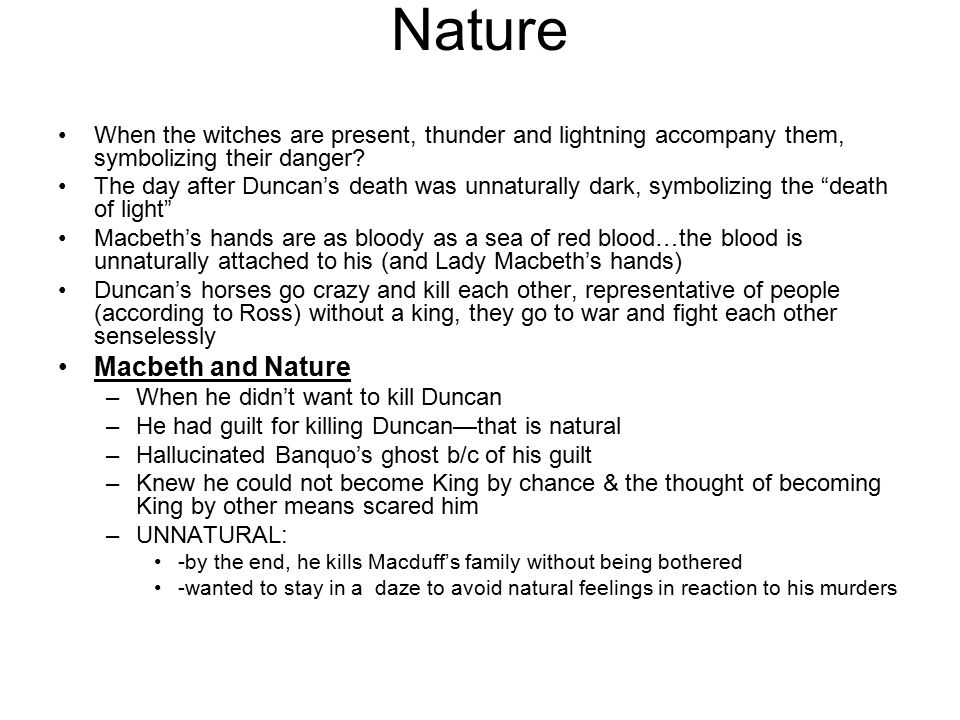 examples of human nature in macbeth