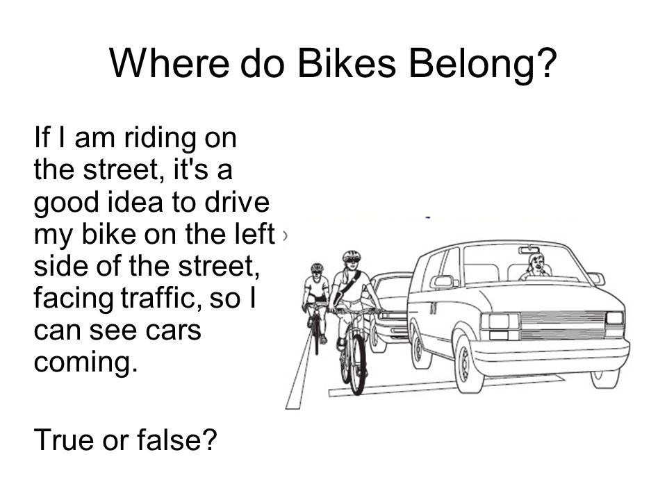 Where do Bikes Belong.