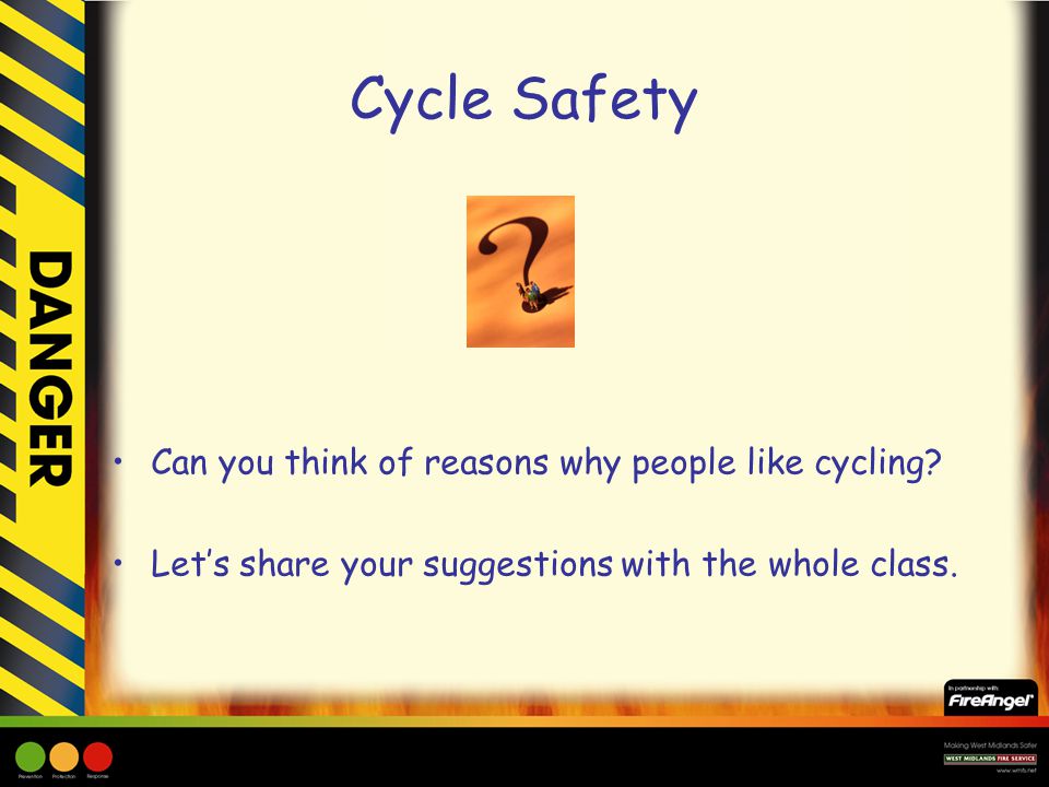Can you think of reasons why people like cycling.