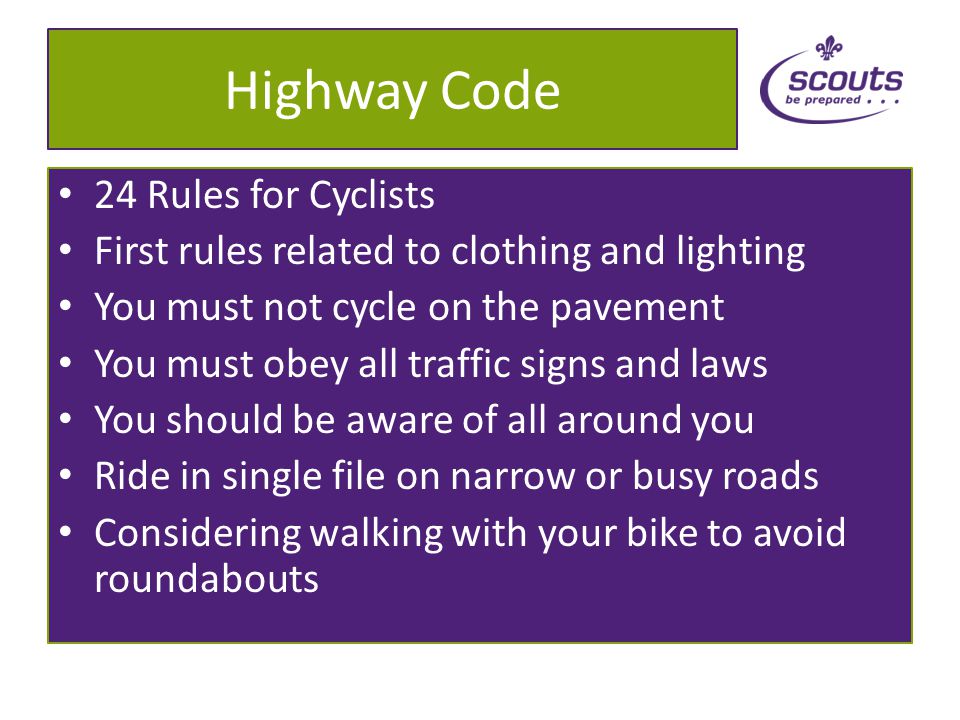 Cyclist Road Signs Here are four signs that a cyclist should know Route to be used by pedal cycles only Cycle Route Ahead Shared pedal cycle and pedestrian route Recommended Route For cycles