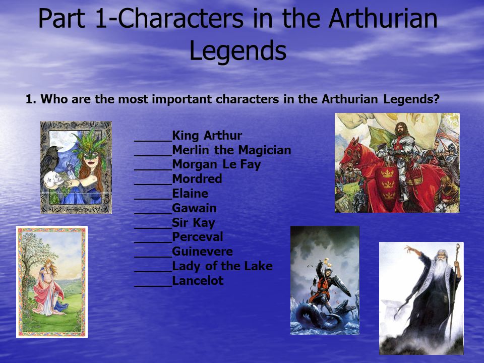 Part 1-Characters in the Arthurian Legends 1.