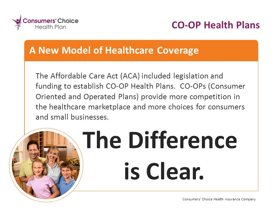 CO-OP Health Plans The Affordable Care Act (ACA) included legislation and funding to establish CO-OP Health Plans.