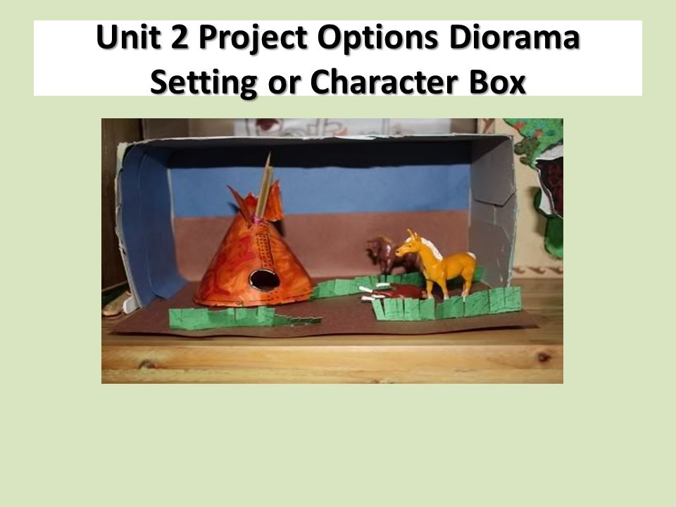 Unit 2 Project Options Diorama Setting or Character Box