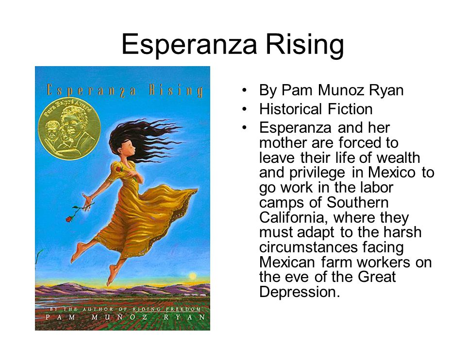 Esperanza Rising By Pam Munoz Ryan Historical Fiction Esperanza and her mot...
