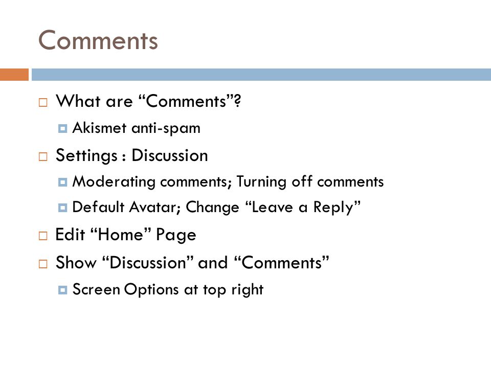 Comments  What are Comments .