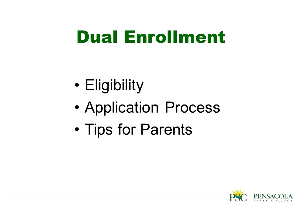 Eligibility Application Process Tips for Parents Dual Enrollment