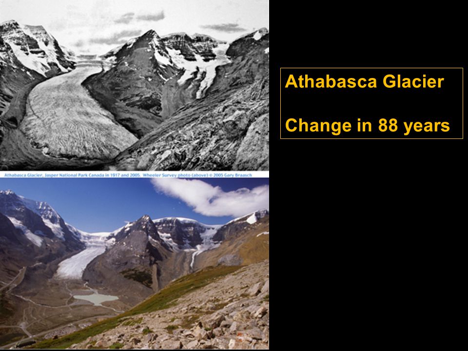 Athabasca Glacier Change in 88 years