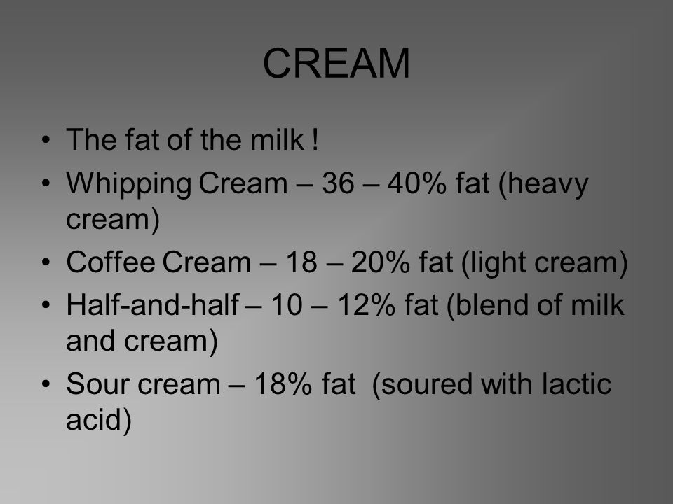 CREAM The fat of the milk .
