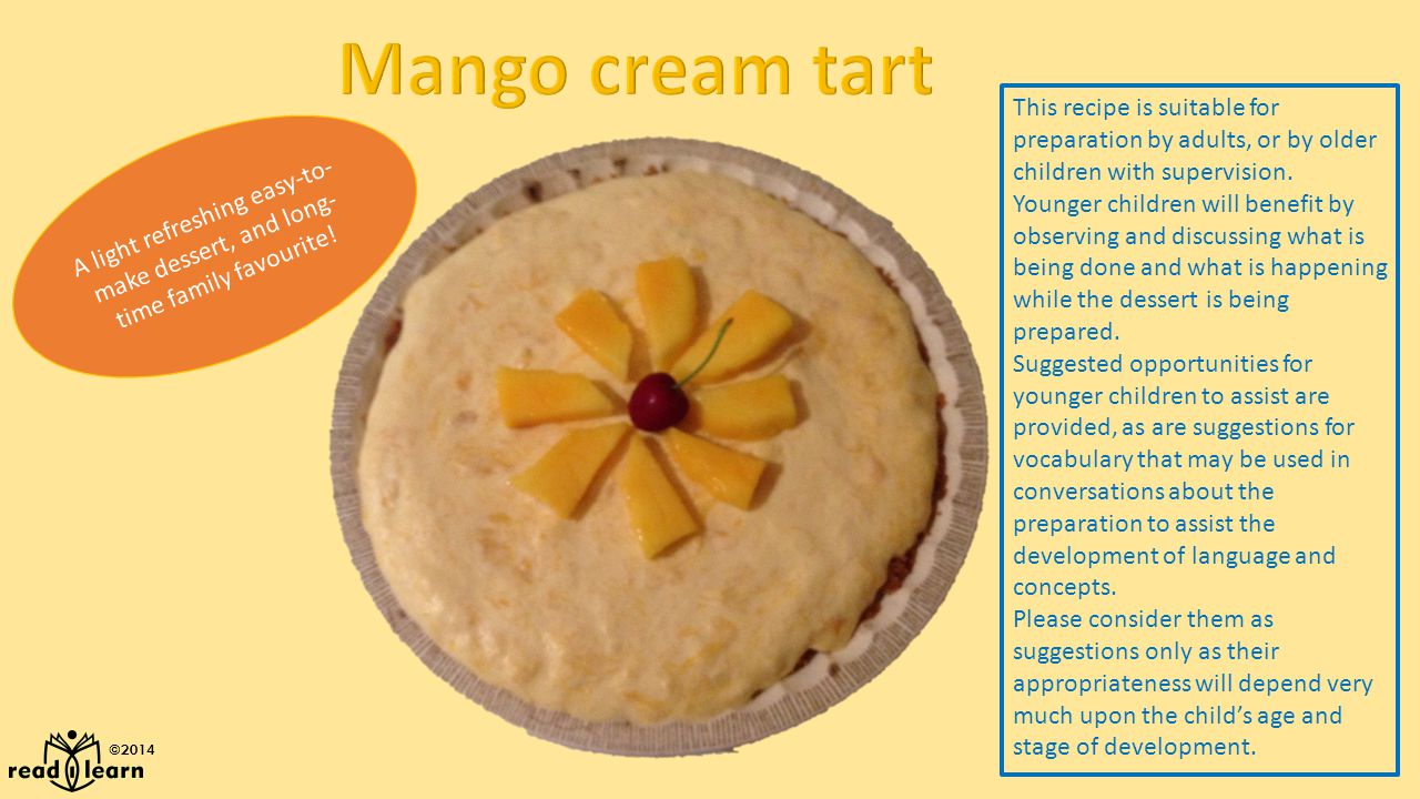 This recipe is suitable for preparation by adults, or by older children with supervision.