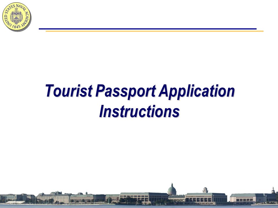 Tourist Passport Application Instructions