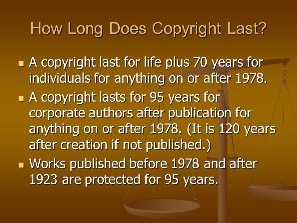 How Long Does Copyright Last.