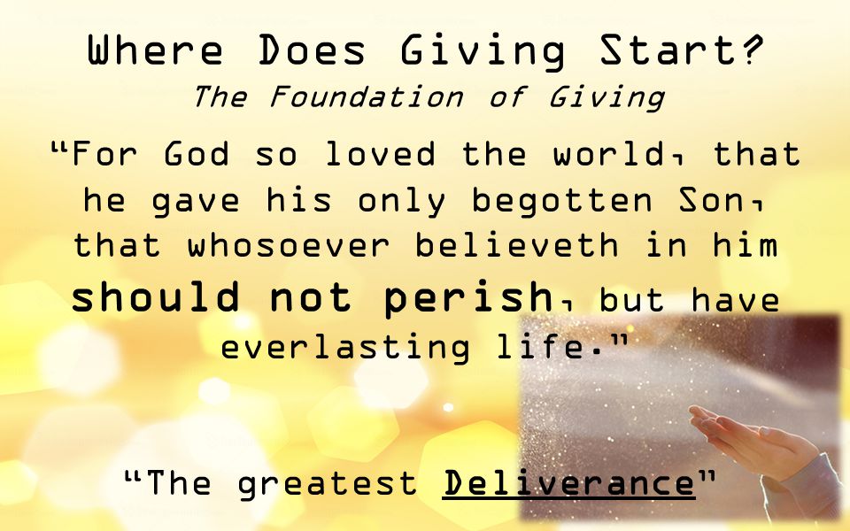 Where Does Giving Start.