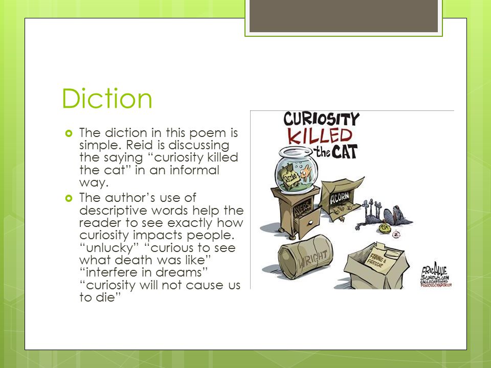 Diction  The diction in this poem is simple.