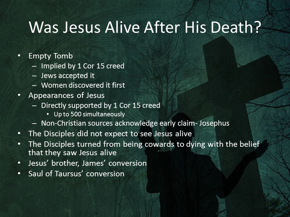 Was Jesus Alive After His Death.