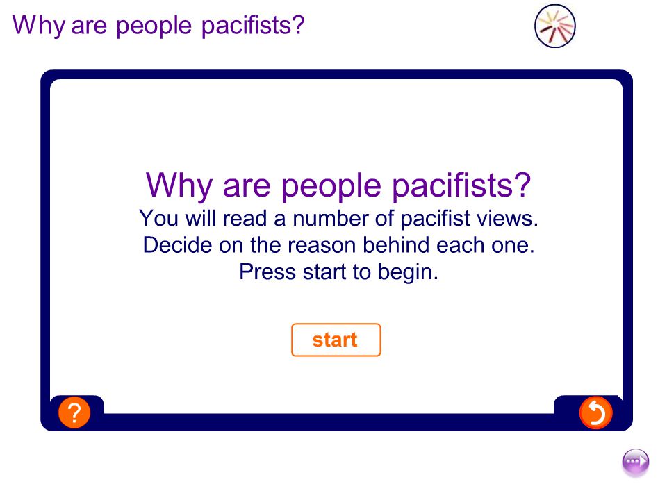 Why are people pacifists