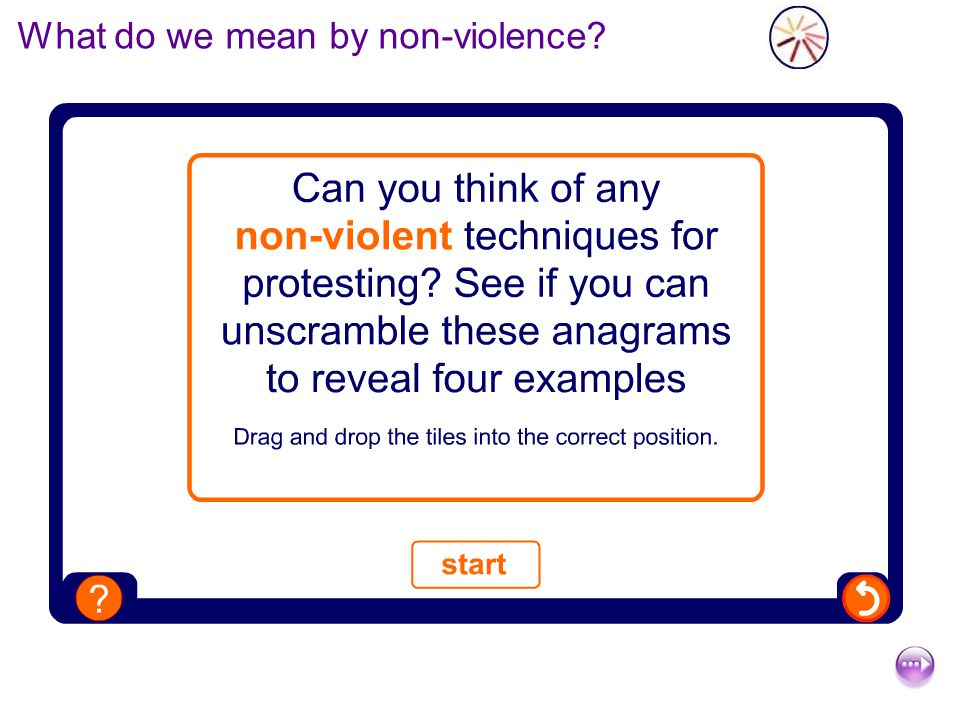 What do we mean by non-violence