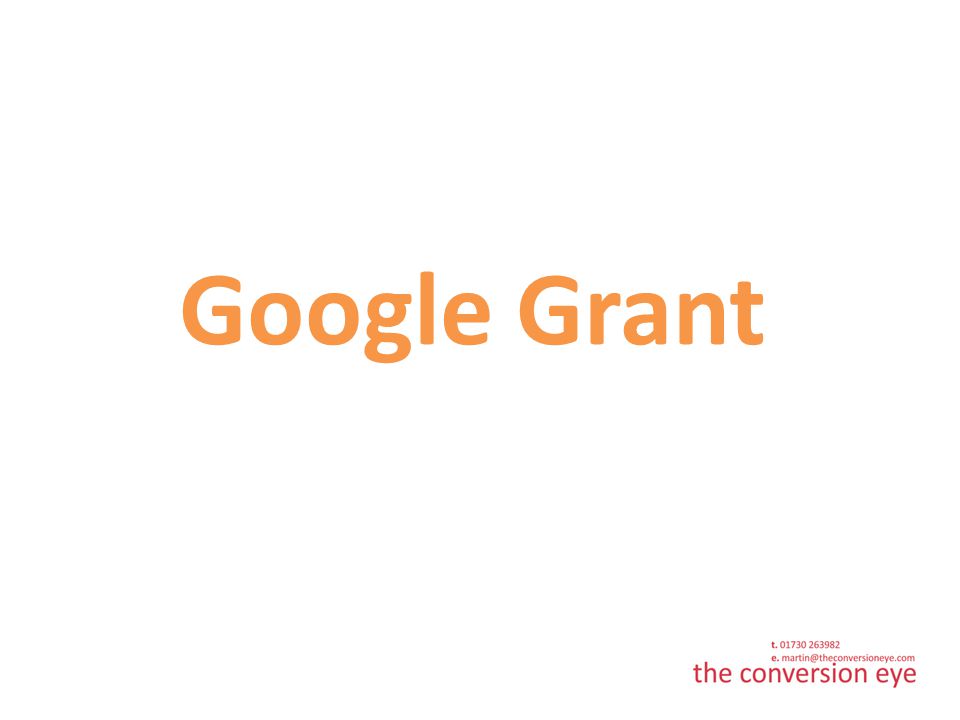 Google Grant