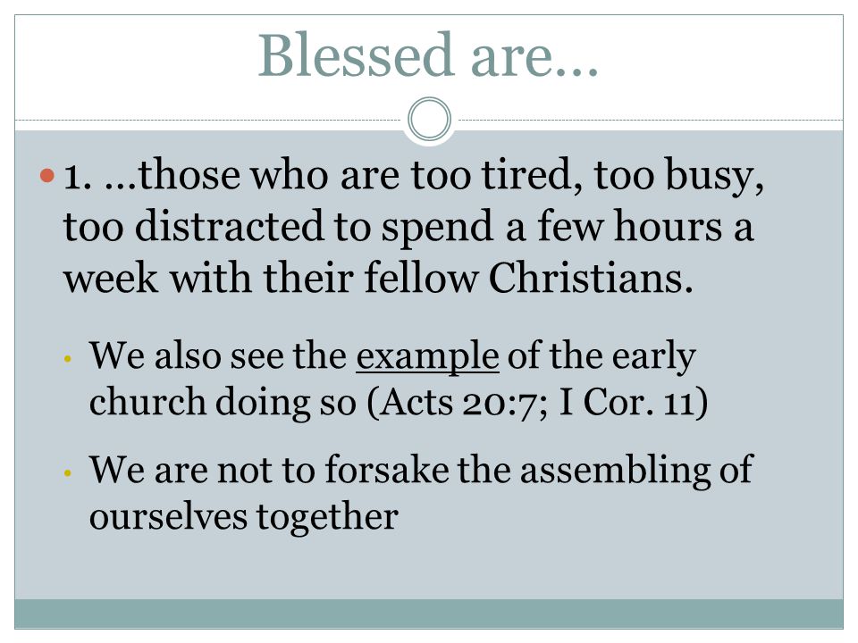 Blessed are… 1.