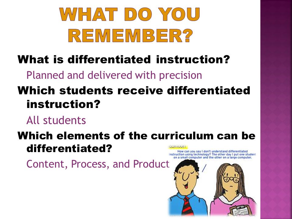 What is differentiated instruction.