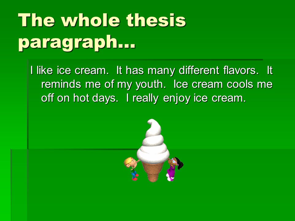 paragraph on ice cream