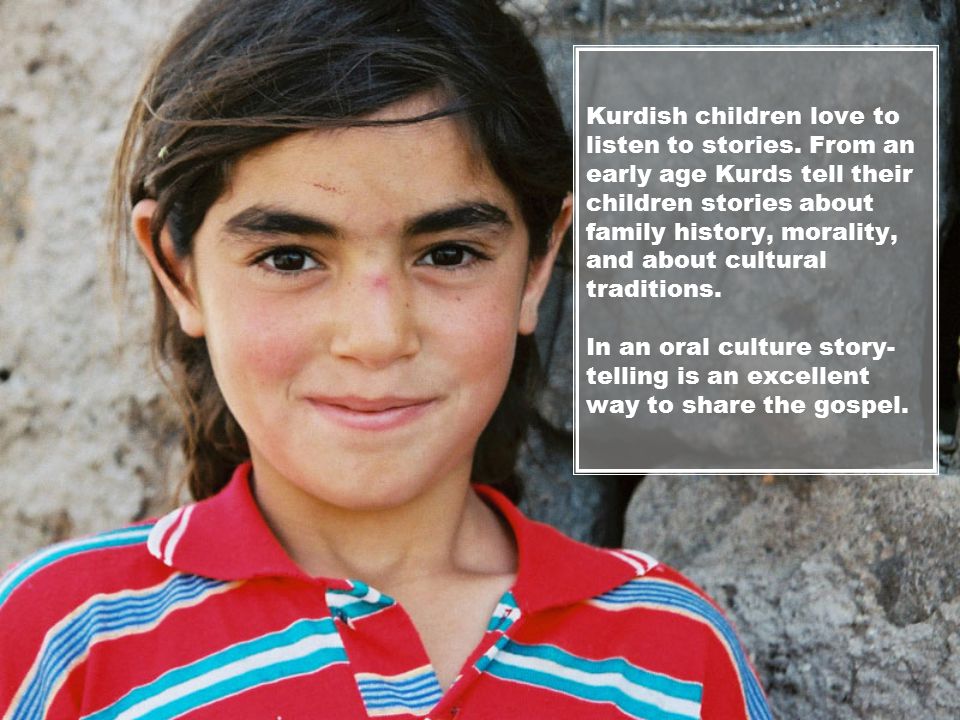 Kurdish children love to listen to stories.