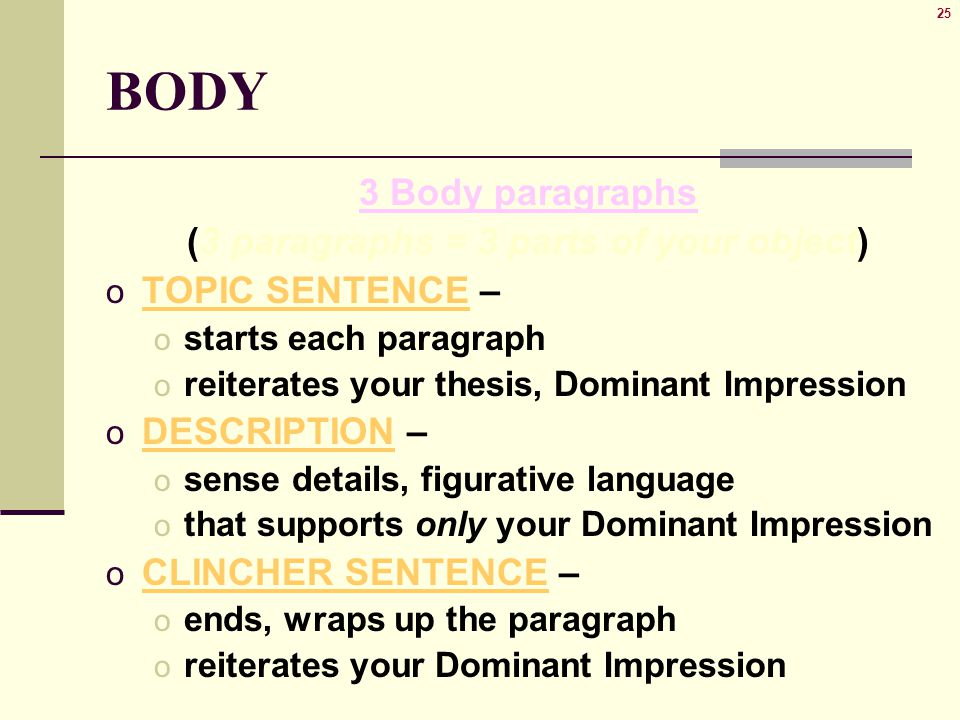 impression sentence