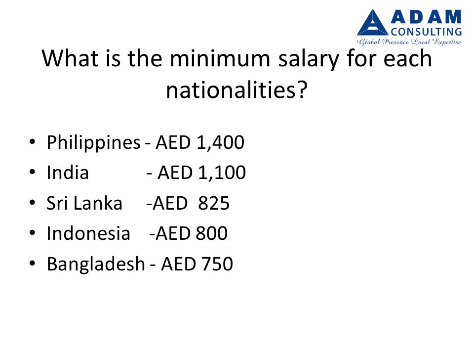 What is the minimum salary for each nationalities.
