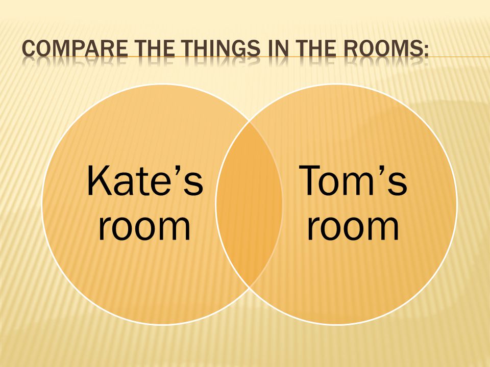 Kate’s room Tom’s room