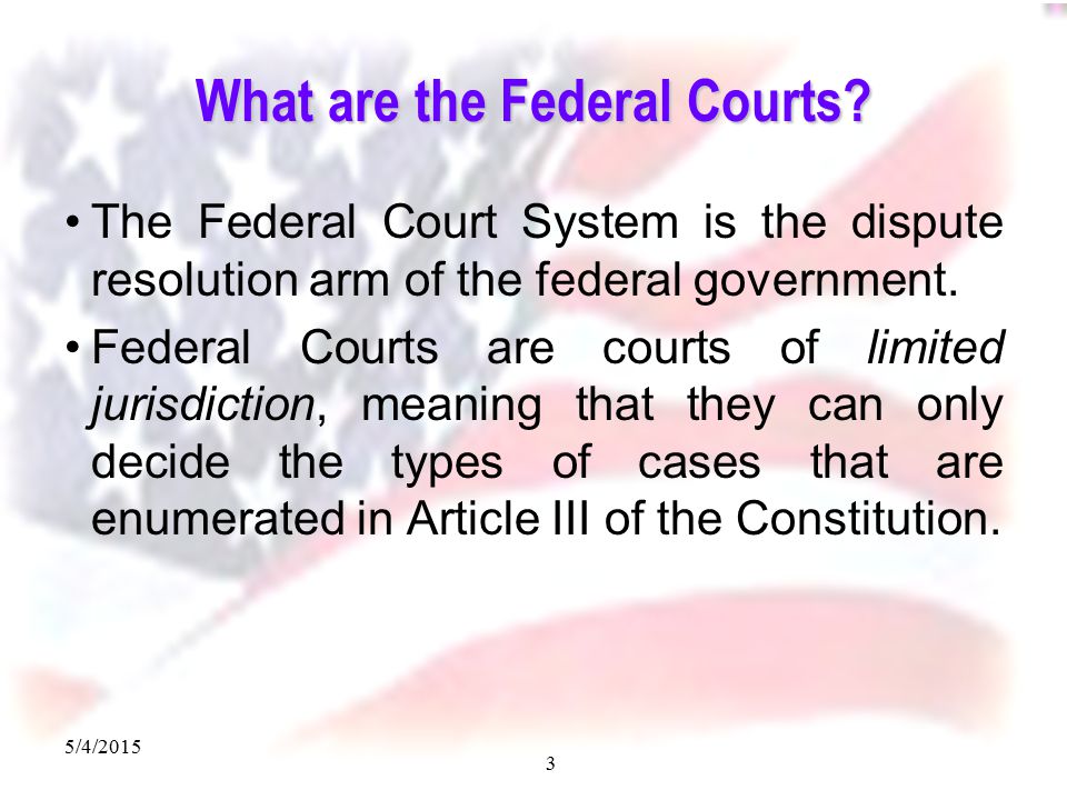 5/4/ The Federal Court System: An Introductory Guide. - ppt download