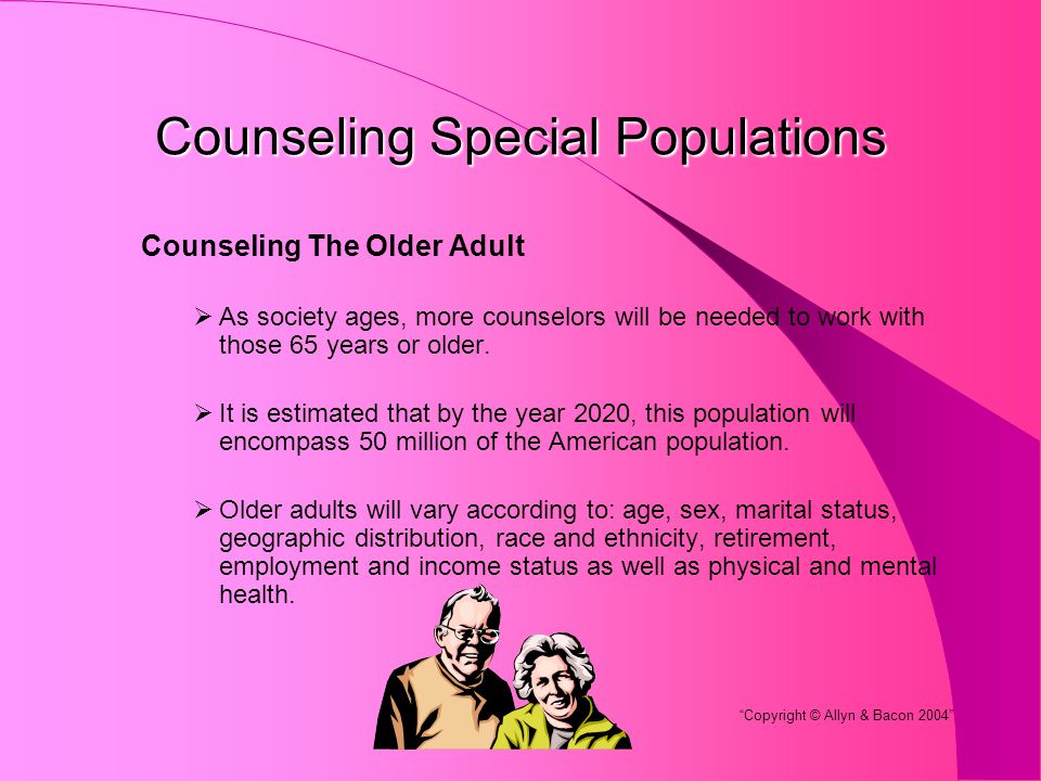 Counseling older adults Counseling older adults