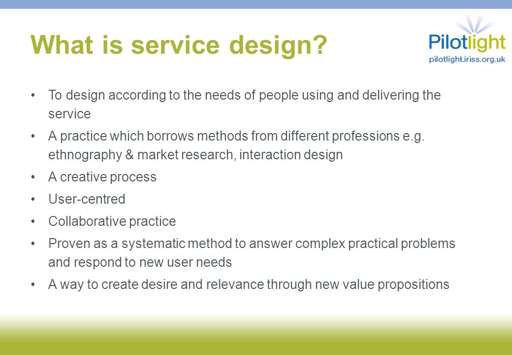 What is service design.