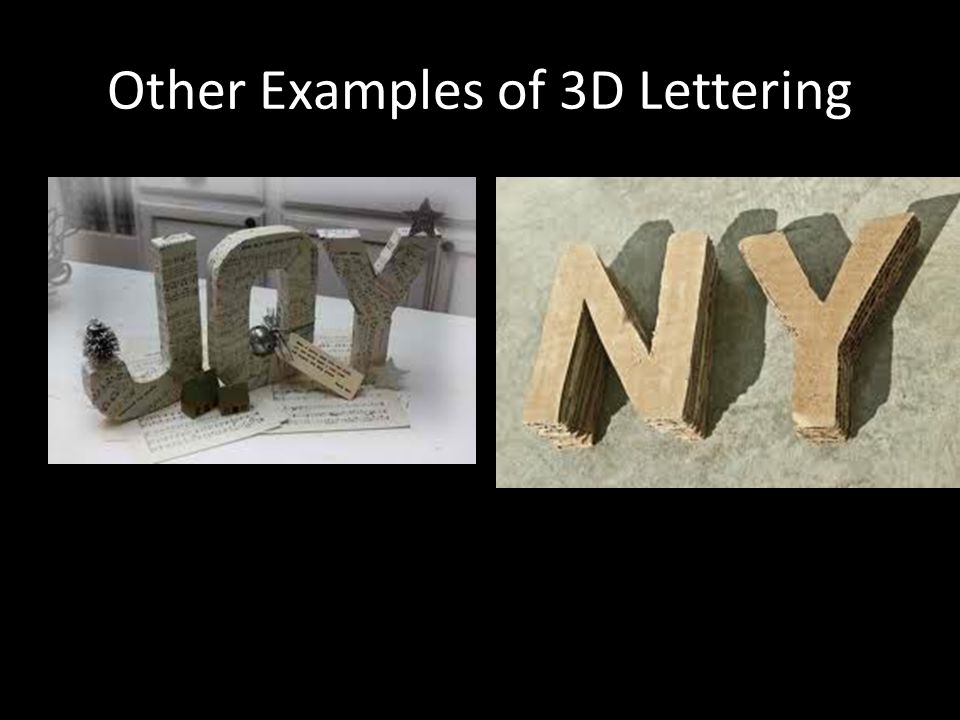 Other Examples of 3D Lettering