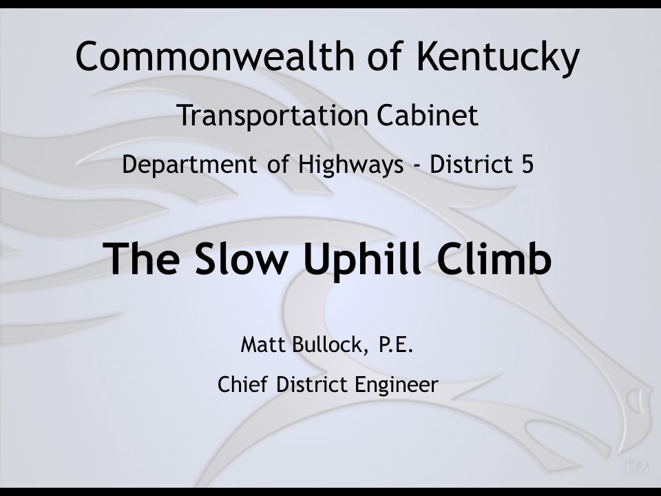 Commonwealth Of Kentucky Transportation Cabinet Department Of