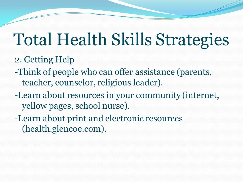 Total Health Skills Strategies 1.