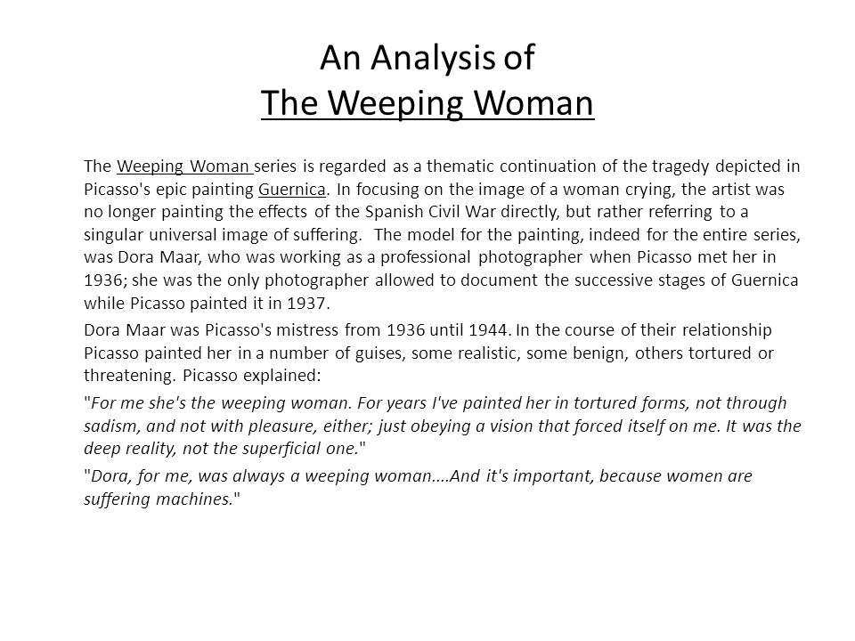 weeping woman picasso analysis