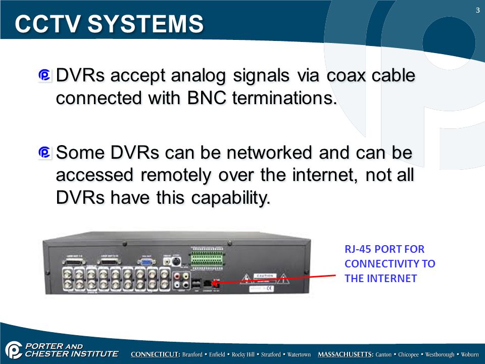 1 CCTV SYSTEMS DIGITAL VIDEO RECORDERS (DVRs). 2 CCTV SYSTEMS The DVR  (digital video recorder) has replaced the VCR as the device used to record  CCTV. - ppt download