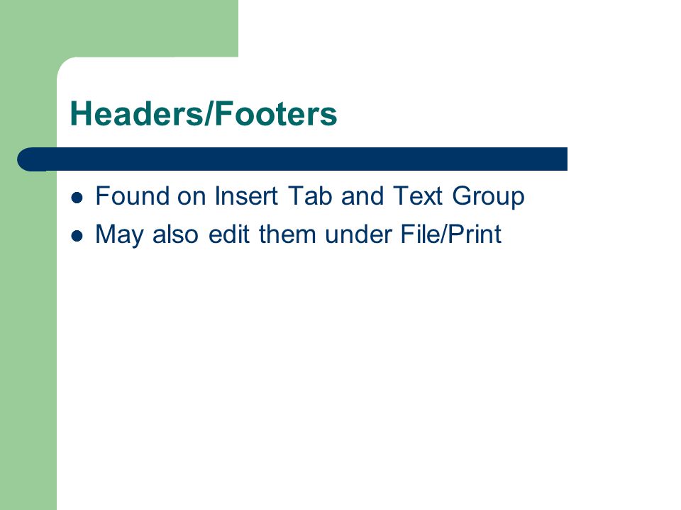 Printing a Presentation File, Print – Under Settings – Click on Full Page Slides Slides, Handouts, Note Pages, Outline View – Click on Color Color, Grayscale, Pure Black and White