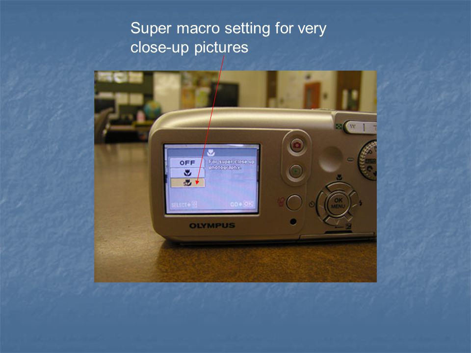 Monitor showing macro setting options.