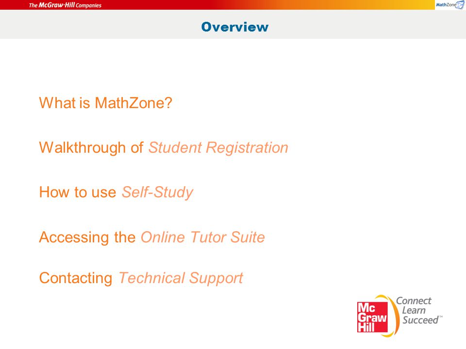 Overview What is MathZone.