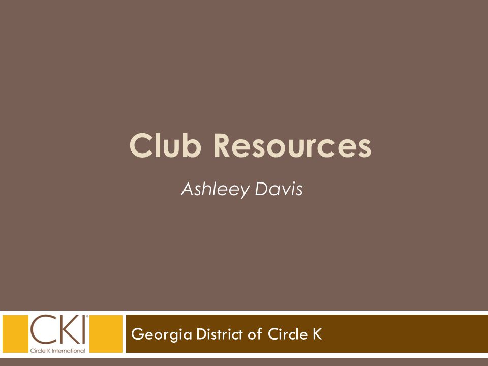 Georgia District of Circle K Ashleey Davis Club Resources