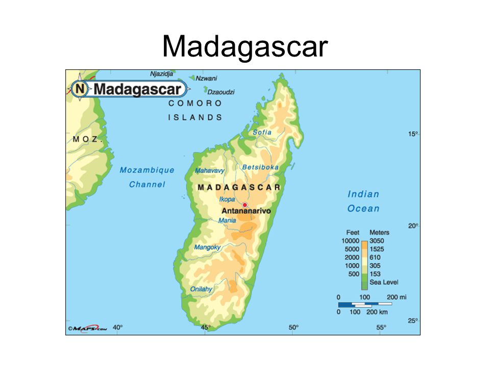 Остров мадагаскар карта