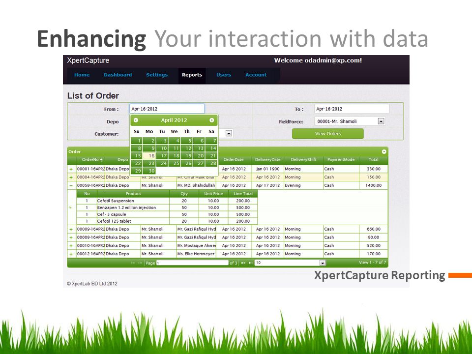 Enhancing Your interaction with data XpertCapture Reporting