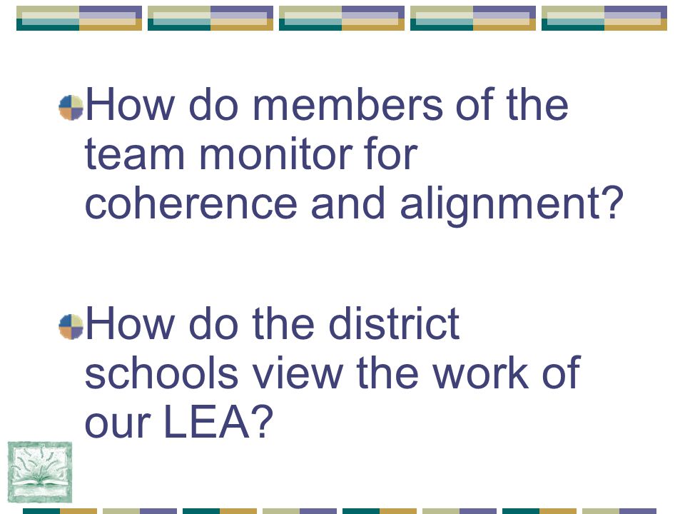 How do members of the team monitor for coherence and alignment.